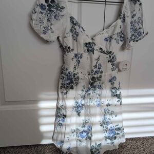 Hollister White Floral Dress